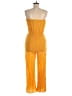 Elan 100% Rayon Solid Orange Jumpsuit Size L - photo 2