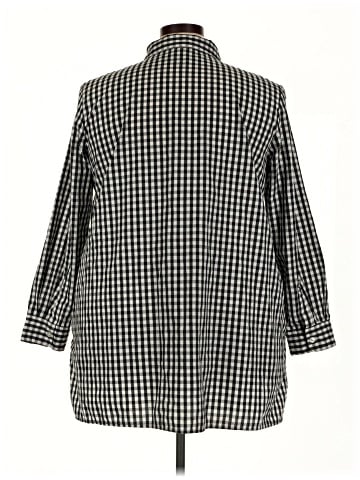 Woman Within 3/4 Sleeve Button-Down Shirt (view 2)