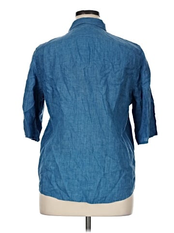 Lauren by Ralph Lauren 3/4 Sleeve Button-Down Shirt (view 2)