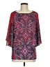 Coco Bianco 100% Polyester Red 3/4 Sleeve Blouse Size M - photo 1