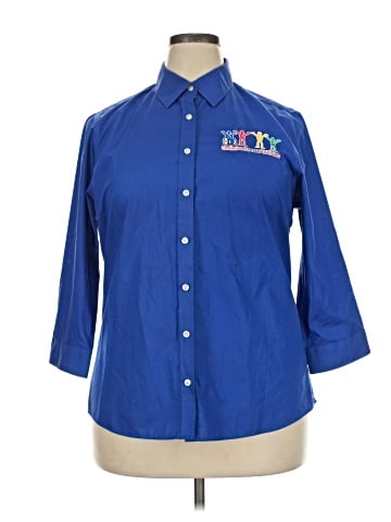 Lands' End 3/4 Sleeve Button-Down Shirt (view 1)