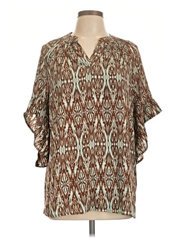 Belle By Kim Gravel Short Sleeve Blouse (view 1)