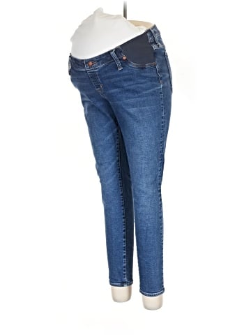 Madewell Maternity Side-Panel Skinny Jeans in Wendover Wash: Adjustable TENCEL&trade; Denim Edition (view 1)