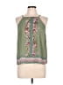 Papaya 100% Polyester Green Sleeveless Blouse Size 12 - photo 1