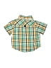 Old Navy Plaid Yellow Short Sleeve Button-Down Shirt Size 0-3 mo - photo 2