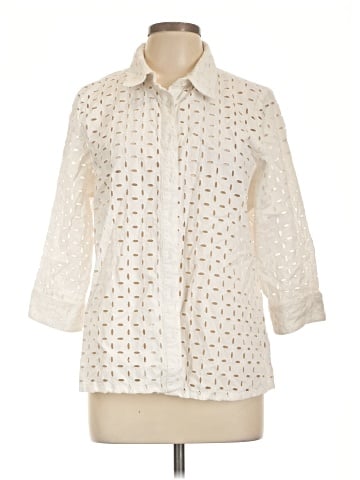 D&Co. 3/4 Sleeve Button-Down Shirt (view 1)