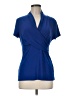 DKNY Blue Short Sleeve Blouse Size M - photo 1