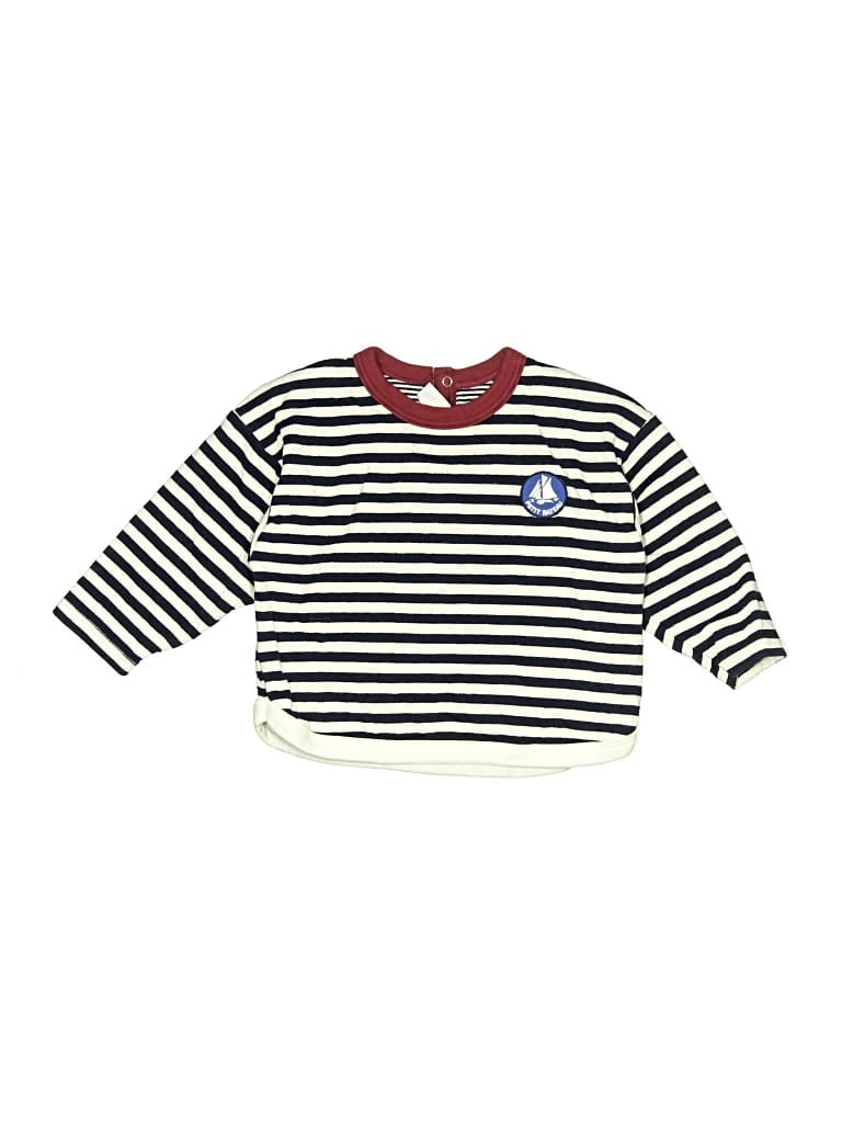 Pre-owned Petit Bateau Kids' Long Sleeve T-shirt In Ivory