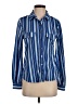 Como Blu Stripes Blue Long Sleeve Button-Down Shirt Size S - photo 1
