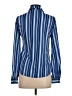Como Blu Stripes Blue Long Sleeve Button-Down Shirt Size S - photo 2