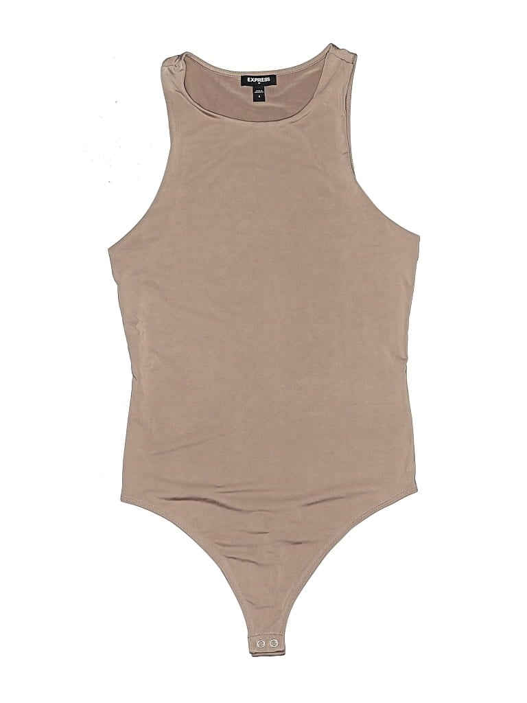 Pre-owned Express Outlet Bodysuit In Tan