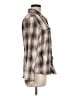 George Plaid Tan Long Sleeve Button-Down Shirt Size M - photo 4