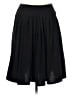 Aqua Solid Black Casual Skirt Size M - photo 1