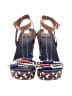 Tory Burch Red Blue Wedges Size 9 - photo 2