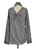 Commense 100% Polyester Stripes Black Long Sleeve Blouse Size M - photo 2