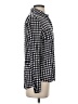 Splendid 100% Rayon Houndstooth Black Long Sleeve Button-Down Shirt Size XS - photo 4