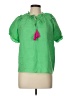 THML 100% Polyester Green Short Sleeve Blouse Size L - photo 1