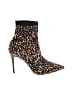Something Navy Animal Print Gold Ankle Boots Size 10 - photo 1