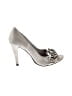 Maurices Metallic Silver Heels Size 8 - photo 1