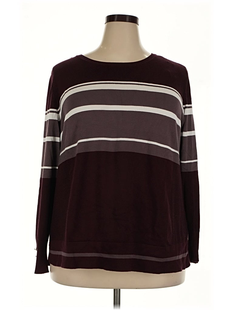 Pre-owned Lety & Me Pullover Sweater In Burgundy