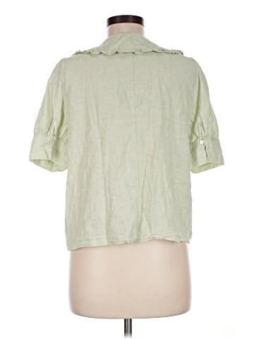 Madewell Linen-Blend Peter Pan Collar Shirt (view 2)