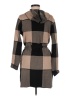 Tahari Checkered-gingham Tan Brown Coat Size M - photo 2