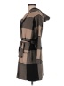 Tahari Checkered-gingham Tan Brown Coat Size M - photo 5