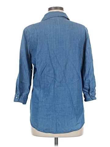 Gloria Vanderbilt 3/4 Sleeve Button-Down Shirt (view 2)