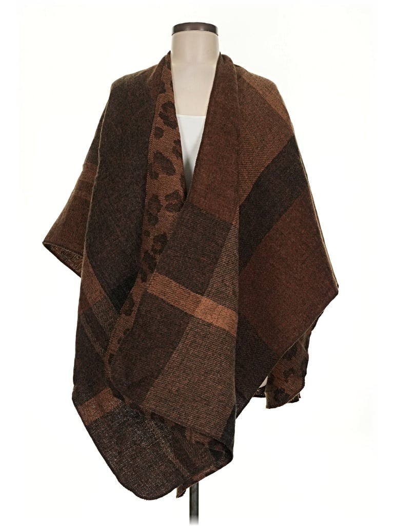 Pre-owned Woolrich Poncho In Brown