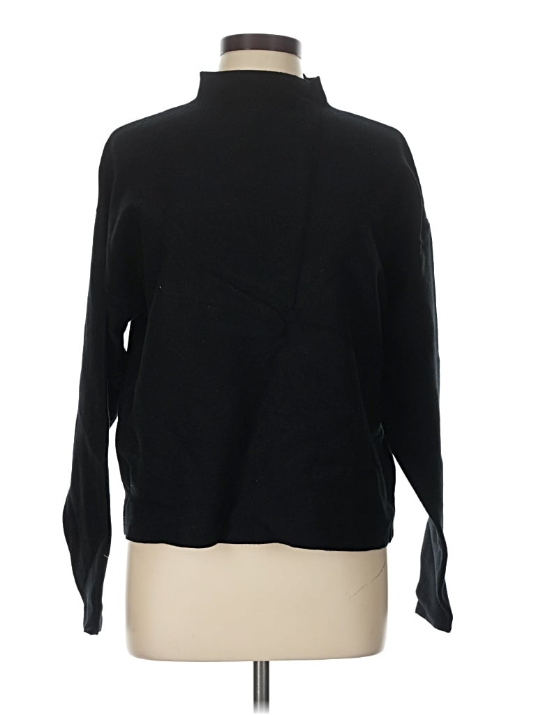 Pre-owned Zyia Active Turtleneck Sweater In Black