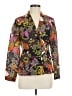 Max Mara Floral Animal Print Leopard Print Orange Brown Jacket Size 8 - photo 1