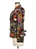 Max Mara Floral Animal Print Leopard Print Orange Brown Jacket Size 8 - photo 5