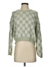 Debut 100% Polyester Checkered-gingham Green Pullover Sweater Size XS - photo 1