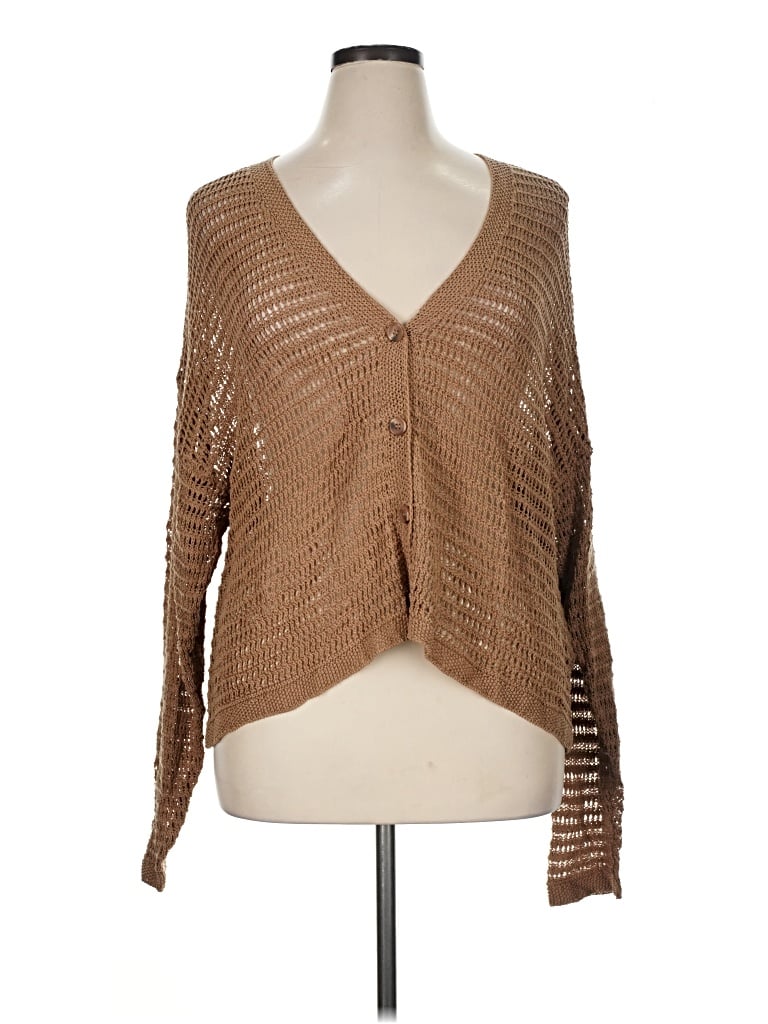 Max Studio Cardigan Sweater In Brown
