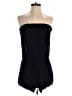 Elan 100% Rayon Solid Black Romper Size S - photo 1