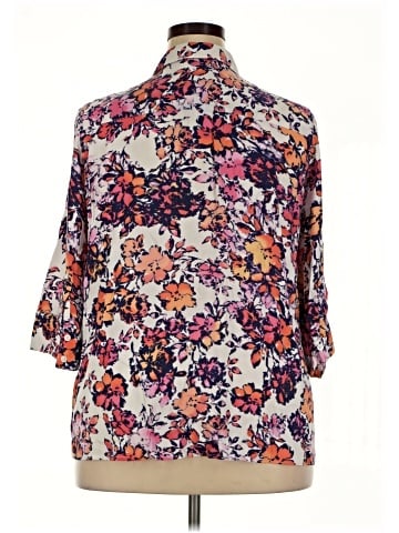 Woman Within 3/4 Sleeve Button-Down Shirt (view 2)