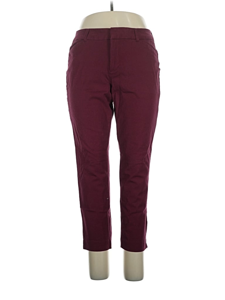 Pre-owned Faded Glory Casual Pants In Burgundy