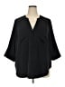 Torrid 100% Polyester Black 3/4 Sleeve Blouse Size 2X Plus (2) - photo 1