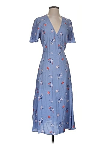 Madewell Button-Wrap Midi Dress in Aloha Floral (view 1)