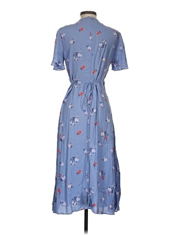 Madewell Button-Wrap Midi Dress in Aloha Floral (view 2)