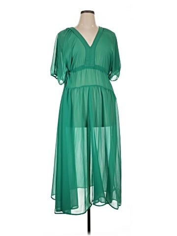 Madewell Sheer V-Neck Dolman Maxi Dress (view 1)