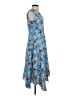 Coolibar 100% Polyester Floral White Blue Casual Dress Size XS - photo 4