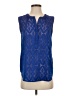 Vince Camuto Solid Blue Tank Top Size S - photo 1