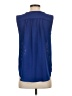 Vince Camuto Solid Blue Tank Top Size S - photo 2
