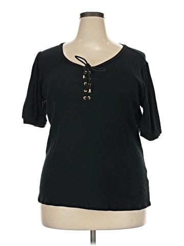 Lauren by Ralph Lauren Short Sleeve Blouse (view 1)