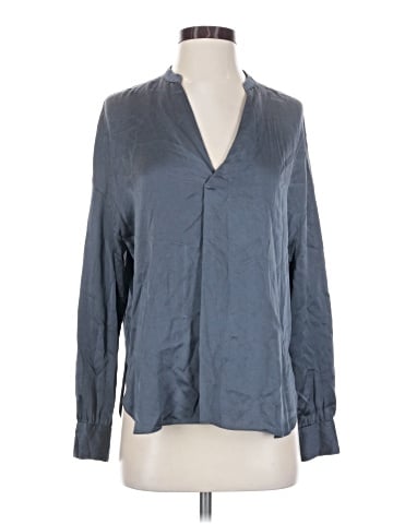 Vince. Long Sleeve Silk Top (view 1)