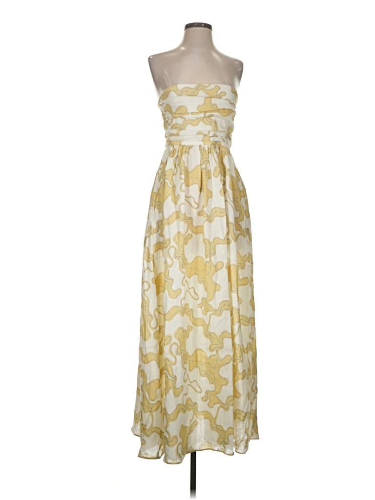 Pre-owned Vrg Grl Cocktail Dress In Yellow