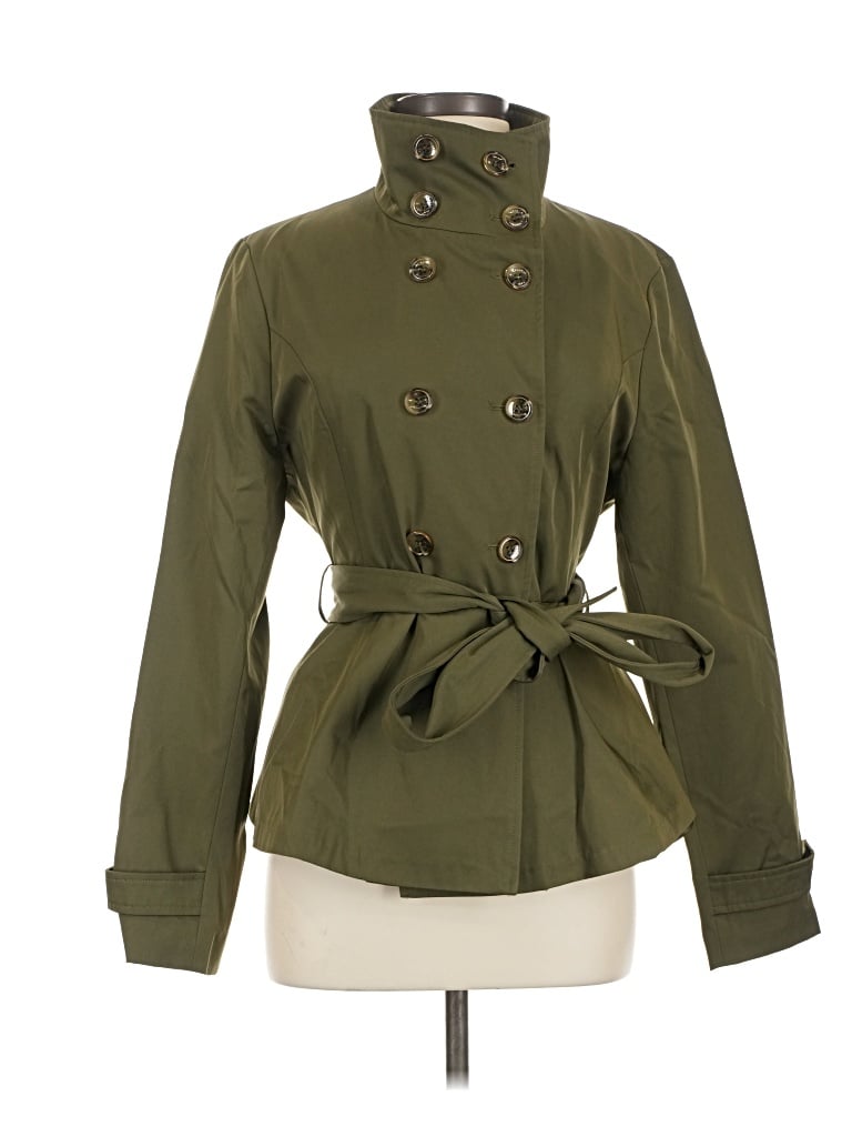 Pre-owned Karl Lagerfeld Trenchcoat In Green