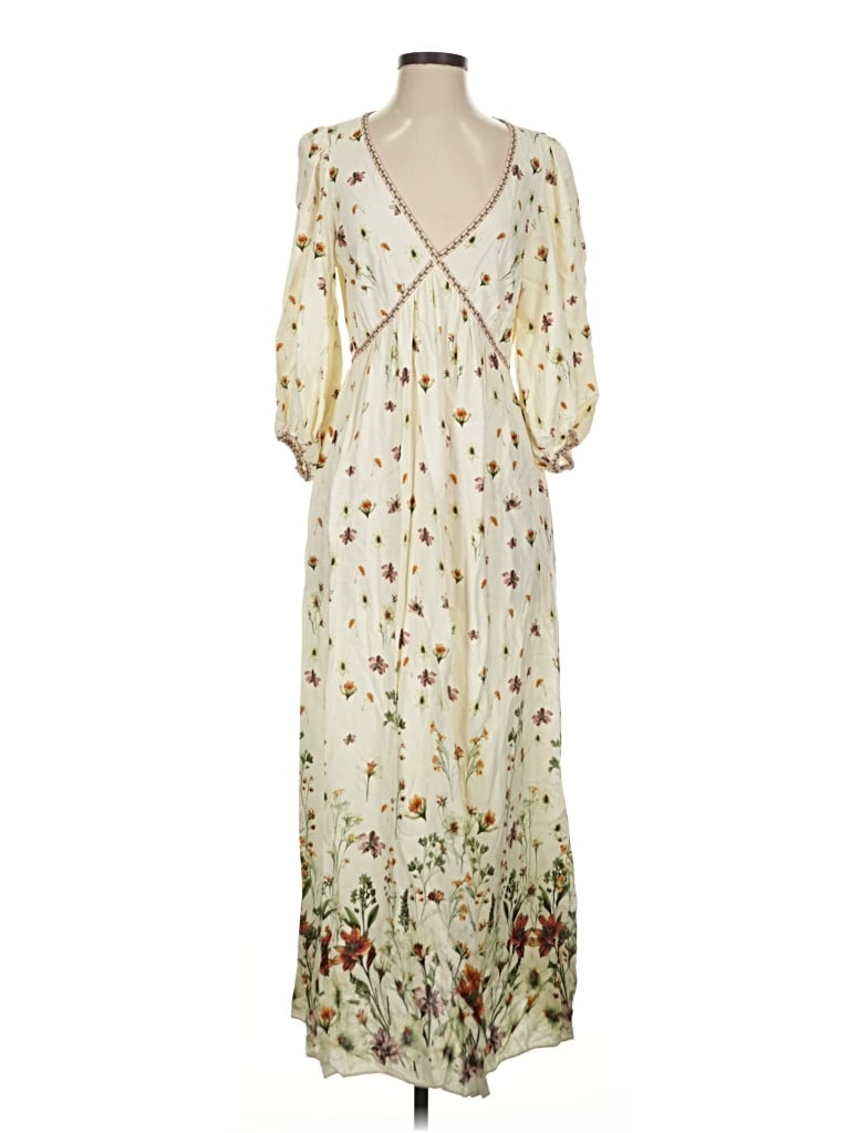 Pre-owned Max Studio Casual Dress In Ivory