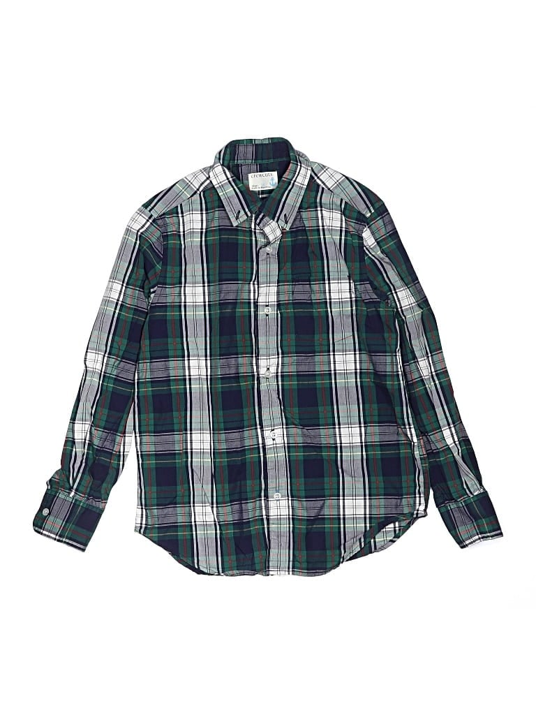 Pre-owned Crewcuts Kids' Long Sleeve Polo Shirt In Green